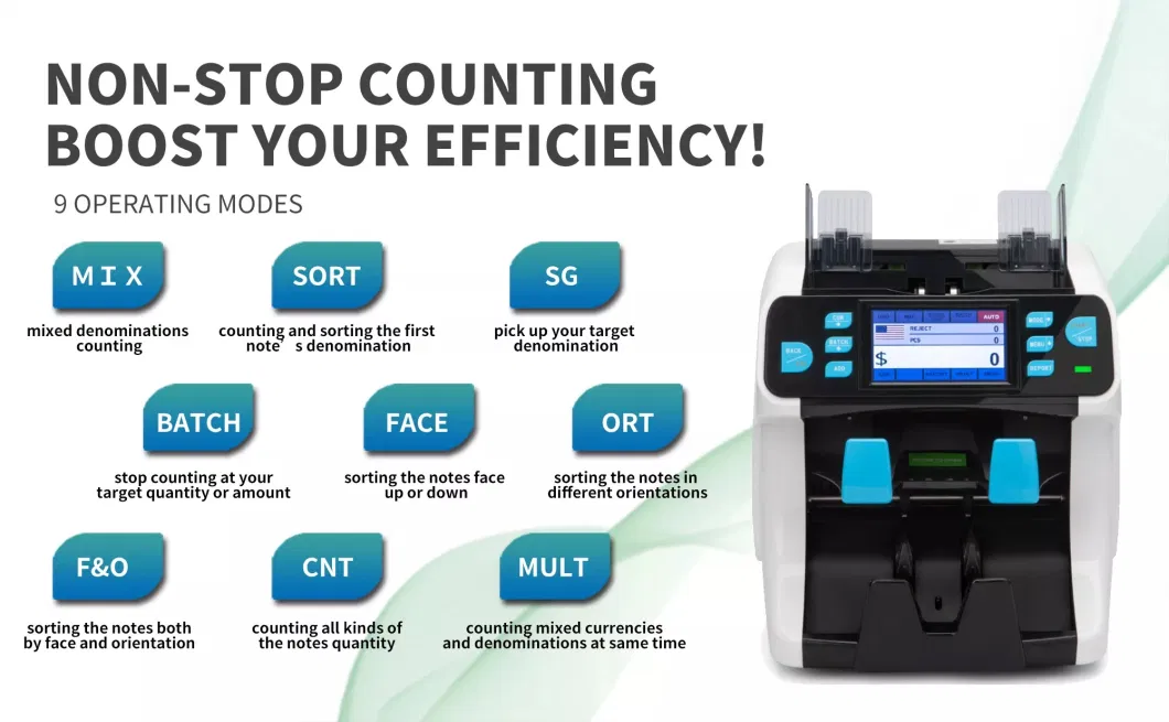 The Foreign Currency Detector Supports Portable Multi-National Money Counting Machine Euro Such as USD and Pound